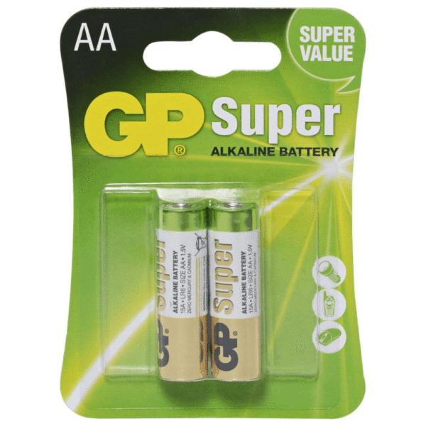 GP AA Alkaline Batteries - 2 Pack GP15A-2UE2