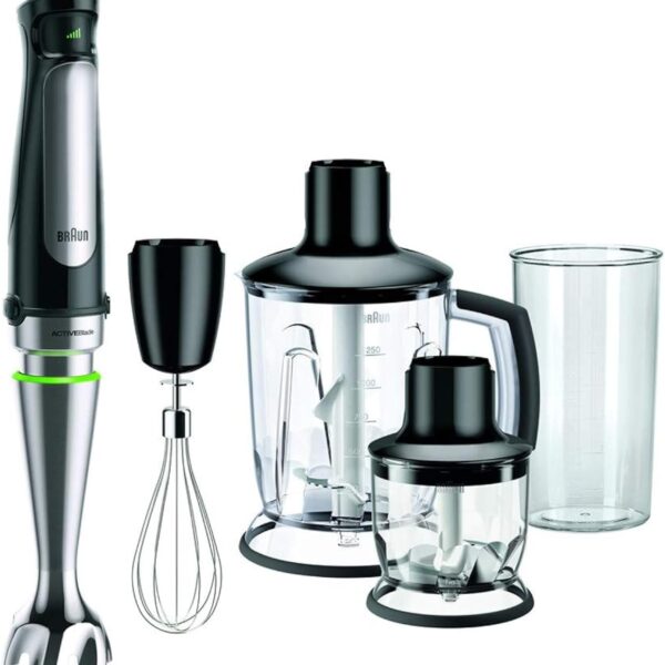 Braun 0X22111288 MQ 7045X Immersion Blender, Plastic, 1.25 Liters, Black, Stainless Steel, 1000 Watts