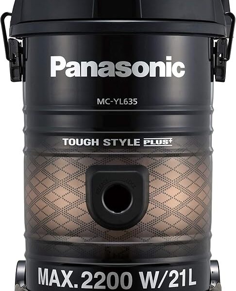 Panasonic Drum/Tank Vacuum, 2200W, 21L Dust Capacity, 2 Step Nozzle for All types of floors, Anti-Bacterial Filter, Home & Office Use, Japan Quality, MC-YL635