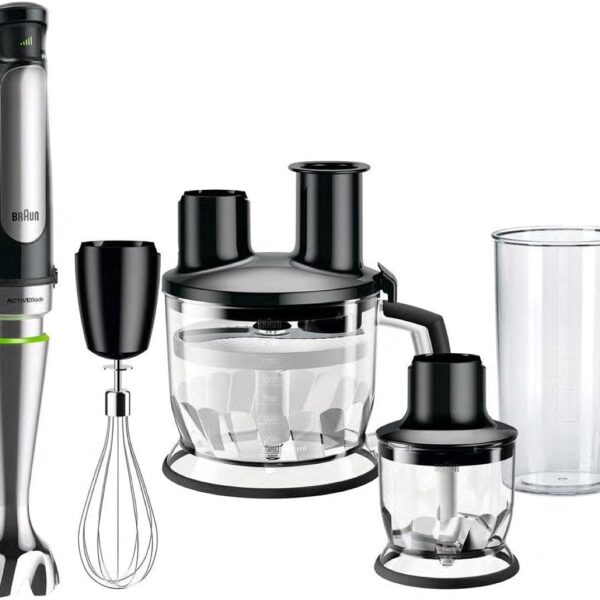 Braun MultiQuick 7 Hand Blender MQ7085X, Black, 1000W, Mixer, ActiveBlade System, EasyClick Plus System, Splash Control, International Warranty