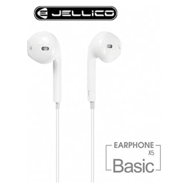 Jellico X5 Aux Headphones/Earphones 3.5mm Wired in-Ear Stereo Headphones with Mic and Remote Control for Galaxy S10 S9 S8 S7 S6 S5 Edge + Note 6 7 8 9 and More Android Devices