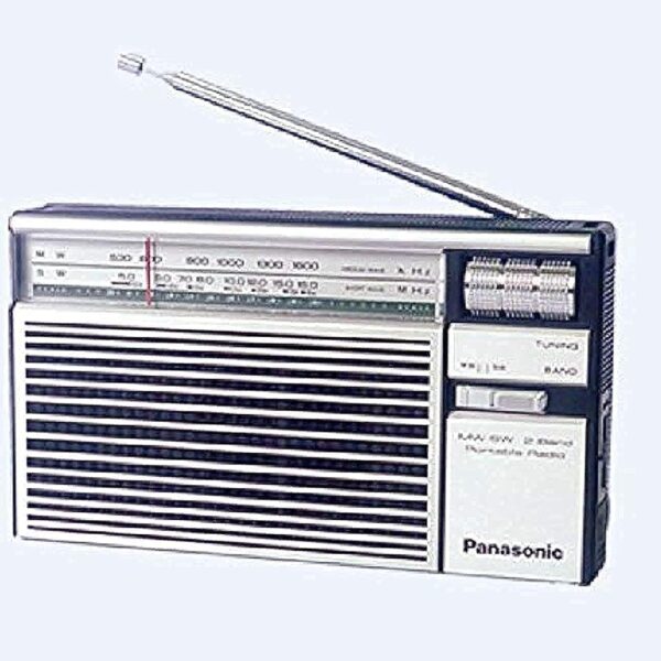 Panasonic Portable Radio R-218D, Power Output: 500Mw, White&Navy