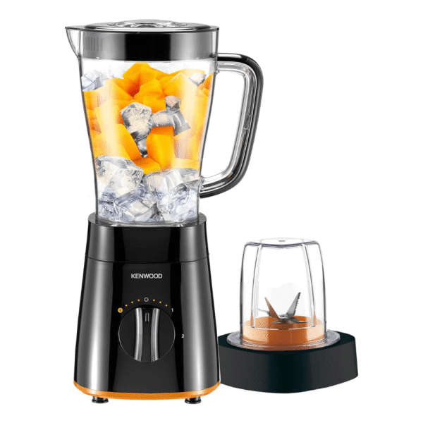 Kenwood Blender 500W Smoothie Blender/Smoothie Maker 1.5L With Multi Mill (Grinder/Chopper), Ice Crush Function Blp15.150Bk Black