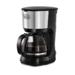BLACK+DECKER 750W 1.25L Coffee Maker/Coffee Machine 10 Cup Glass Carafe, With Drip Stop Mechanism To Avoid Spillage And Dishwasher Safe, For Drip Coffee and Expresso Black DCM750S-B5