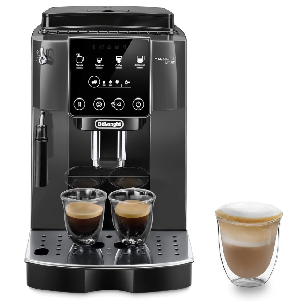 De'Longhi Magnifica start fully Automatic coffee machine,the freshest coffee ,Sift touch control panel,Traditional Milk frother ,One touch recipesBlack-ECAM220.22.GB