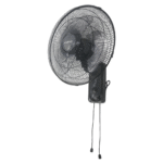 KHIND 16 Inch Wall Fan, 3 Leaf AS Blade, 3 Speed Manual Control with Pull Cord, Oscillation with Pull Cord, Built-in Thermal Fuse, Double Pull Cord, 2 Year Warranty, Dark Grey, WF163T