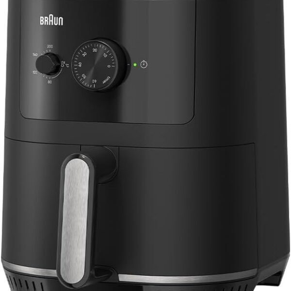 Braun MultiFry 3 Air Fryer, 4.3 L Capacity, Air Oven, Temperature Control 80-200°, RealAir Technology, Auto-Off, 1500 Watts, Fry, Bake, Grill, Roast, Toast, Reheat - AirFryer HF 3000 - Black