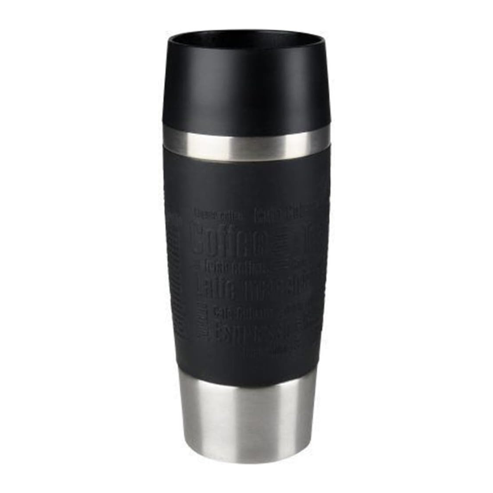 Tefal Stainless Steel/Plastic Travel Mug, Black, 0.36 Liters, K3081114