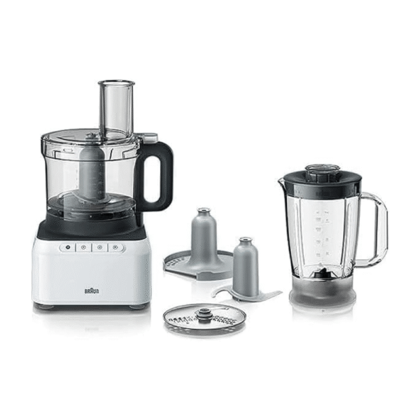 Braun Food Processor White Blender 1.2 L, Prep Bowl 2.1 2 Speed Button And Pulse Fp 3131