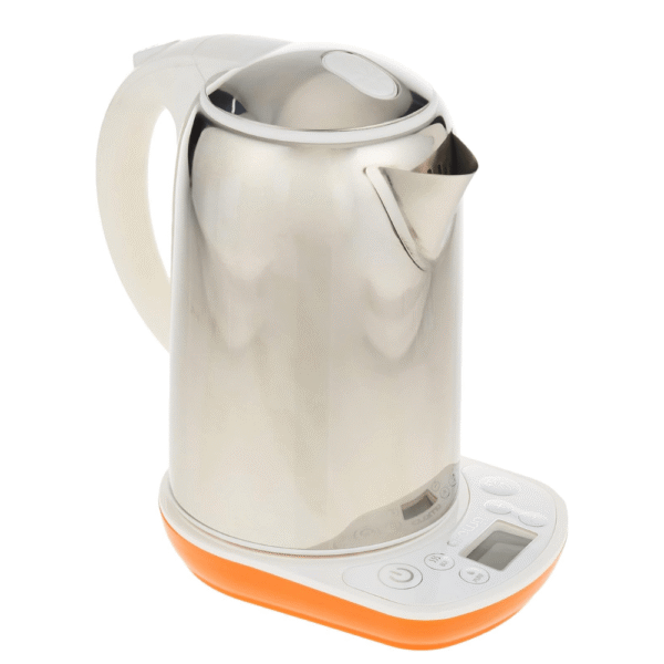 Crownline Cordless Kettle, Silver/Orange, 1.8L, Kt-209"Min