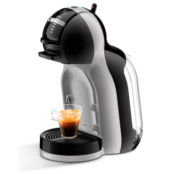 De'Longhi Nescafé Dolce Gusto Mini Me, Single Serve Capsule Coffee Machine Starter Kit, Including 6 boxes of Coffee Pods, EDG155.BG, Black & Grey