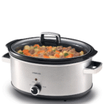 KENWOOD Slow Cooker 6.5L Slow Rice Cooker with 3 Heat Settings (Low, High & Warm), Preserves Flavour, Herbs & Spices are Absorbed Well, Meat Becomes Extremely Tender SCM70.000SS Silver