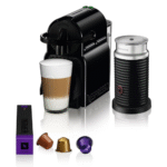De'Longhi Nespresso Inissia with Aeroccino EN80.BAE, Automatic Coffee Machine with Milk Frother, Single-Serve Capsule Coffee Machine, Welcome Set Included, Compact Design, 19 Bar, 1260W, Black