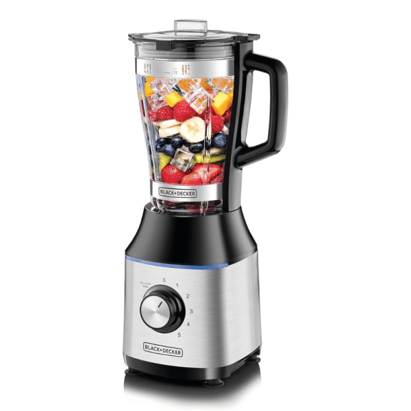 Black & Decker 700W High Speed Premium Blender with Glass Jar Black/Silver BX650G-B5