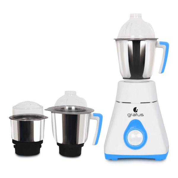 Gratus 800Watts Mixer Grinder with 3 Strong Steel Jars, Powerful Copper Motor, Overload Protection, 8003TI
