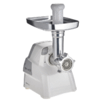 KENWOOD Meat Grinder 2100W Meat Mincer with Kibbeh Maker, Sausage Maker, Biscuit Attachment, Feed Tube Pusher, 3 Stainless Steel Screens for Fine, Medium & Coarse Results MGP40.000WH White