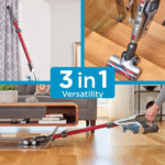 BLACK+DECKER 21.6V 2Ah Li-Ion 500ml 3-in-1 Cordless Stick Vacuum with Jack Plug Charger Red BHFE620J-GB