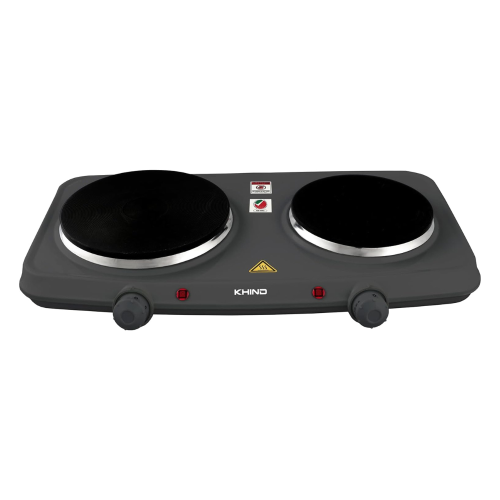 KHIND Double Electric Hot Plate, Cast Iron HP2502