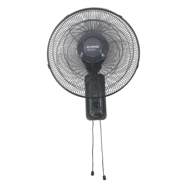 KHIND 16 Inch Wall Fan, 3 Leaf AS Blade, 3 Speed Manual Control with Pull Cord, Oscillation with Pull Cord, Built-in Thermal Fuse, Double Pull Cord, 2 Year Warranty, Dark Grey, WF163T