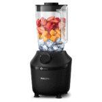 Philips Blender 3000 Series, ProBlend System, 1.9L Maximum Capacity, 1L Effective Capacity, 450W, 1 Speed Setting + Pulse, Plastic Jar, Black, HR2041