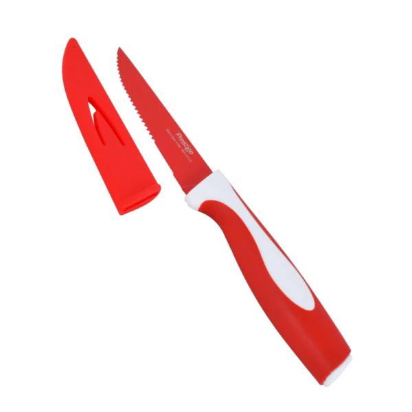 Prestige Vibro Steak Knife, 10.2 cm, Red