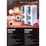 Gratus 13 Fins Oil Heater 2900W GHT1329ATB