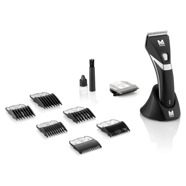 Moser KUNO Premium Professional Cordless Hair Clipper with attachment combs and Bending Blade (1887-0150)