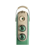 Ariete Vintage Oil Radiator with 7 Heating Elements, Adjustable Temp at 3 Power Levels 600W, 900W, 1500W, Swivel Wheels, Fast Room Heater Ideal for Bedroom, Home and Office - Green ART837