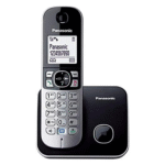 Panasonic Kx-Tg6811 Single Dect Cordless Telephone, Black&Grey