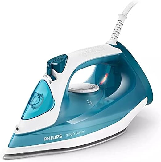 Philips Steam Iron Series 3000-2100W, 140 G Steam Boost, Ceramic, 30g/min Continuous Steam, 300ML, Blue - DST3011/26