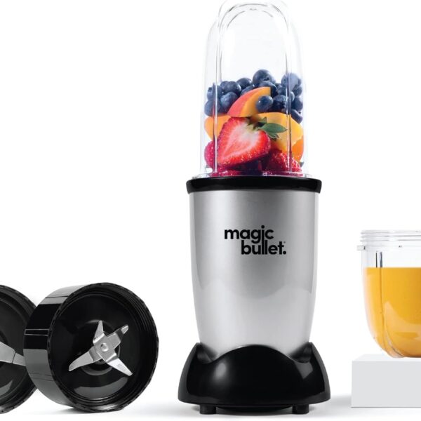 Magic Bullet Magic Bullet, 4 Piece Accessories, Multi-Function High-Speed Blender, Silver, MB4-0612