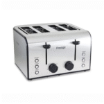 Prestige Stainless Steel. Toaster 4 Slice, Cancel, Reheat And Defrost Functions. PR54904, Silver